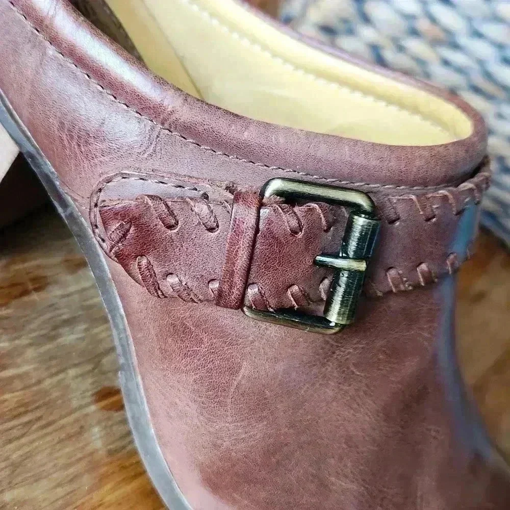Bussola Woodsville Leather Mules Size 8 Tan‎ - Picture 14 of 14